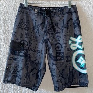 LRG Lifted Research Group Swim Board Shorts